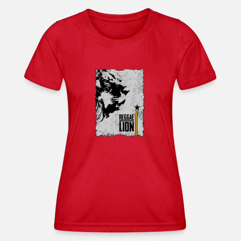 reggae lion2 - Women's Functional T-Shirt - red