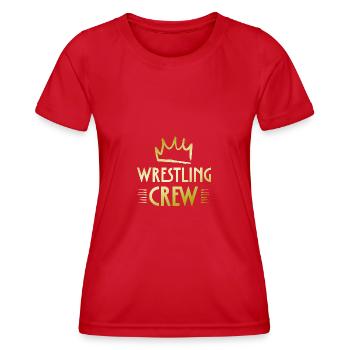 Wrestling Crew - Frauen Funktions-T-Shirt - Rot - Vorne - AI Model Female 172 dark (172cm)