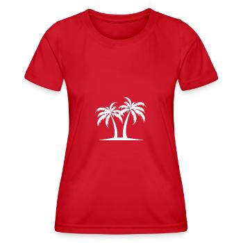 Île Palm - T-shirt sport Femme - rouge - Devant - AI Model Female 172 dark (172cm)