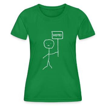 wählen - Englisch - Frauen Funktions-T-Shirt - Kelly Green - Vorne - AI Model Female 172 dark (172cm)