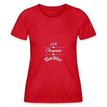 Tischler - Frauen Funktions-T-Shirt - Rot - Vorne - AI Model Female 172 dark (172cm)
