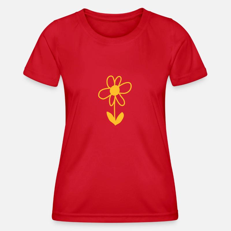 Blümchen (mono) - Women's Functional T-Shirt - red