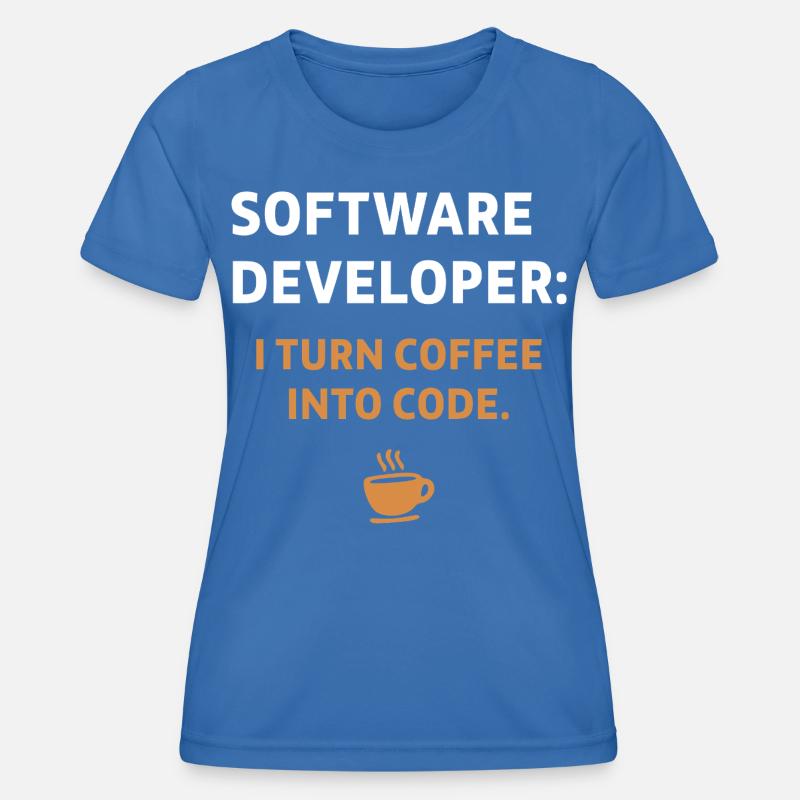 Software Developer - Coffee Edition - Women's Functional T-Shirt - royal blue