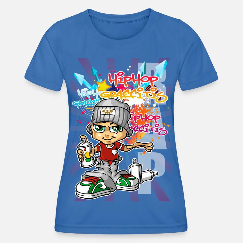 Graffiti boy with spray paint - Women's Functional T-Shirt - royal blue