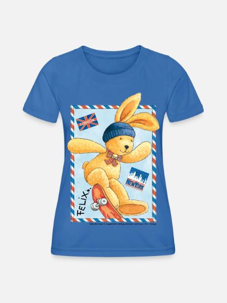 Felix der Hase Skater London New York - Frauen Funktions-T-Shirt - Königsblau