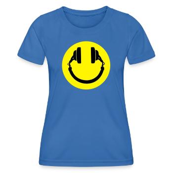 Kopfhörer smiley - Frauen Funktions-T-Shirt - Königsblau - Vorne - AI Model Female 172 light (172cm)