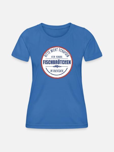 Fischbrötchen Angler lustig - Frauen Funktions-T-Shirt - Königsblau