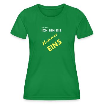 ich bin nummer eins - Frauen Funktions-T-Shirt - Kelly Green - Vorne - AI Model Female 172 dark (172cm)