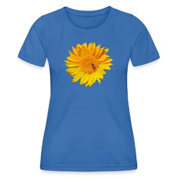sonnenblume Biene - Frauen Funktions-T-Shirt - Königsblau - Vorne - AI Model Female 172 light (172cm)
