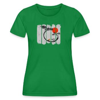 Kitsune - Frauen Funktions-T-Shirt - Kelly Green - Vorne - AI Model Female 172 dark (172cm)