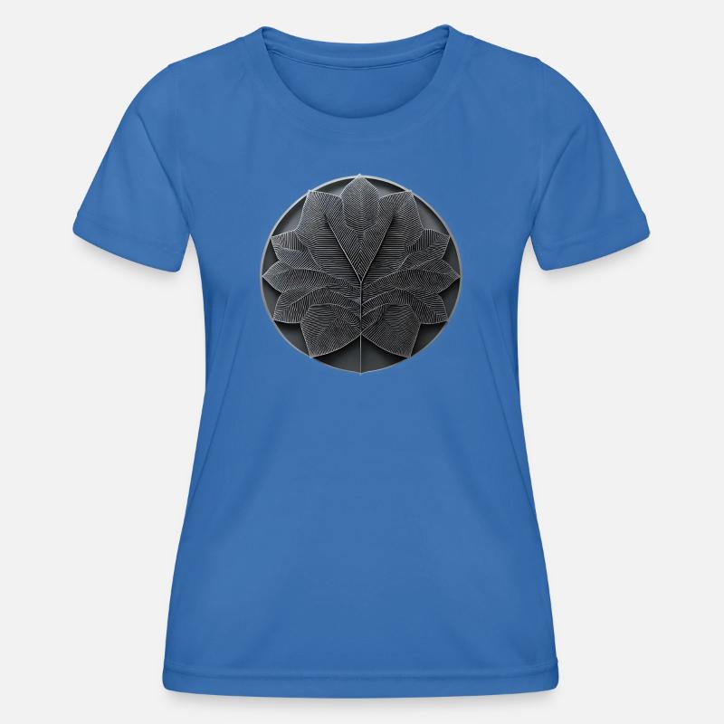 Linear Leaf Nocturnal - Women's Functional T-Shirt - royal blue
