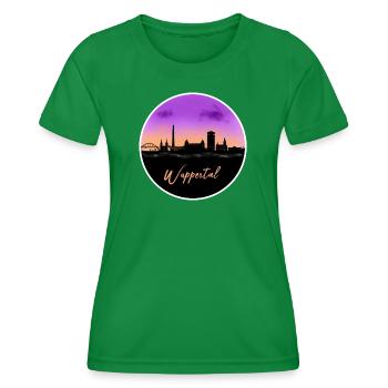 Wuppertal Fine Skyline - Frauen Funktions-T-Shirt - Kelly Green - Vorne - AI Model Female 172 dark (172cm)