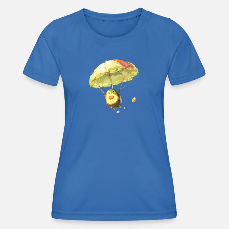 Skydiving Avocado - Women's Functional T-Shirt - royal blue