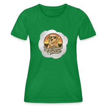 Ultimate Friendship Dog Design - Women's Functional T-Shirt - kelly green - Front - AI Model Female 172 dark (172cm)