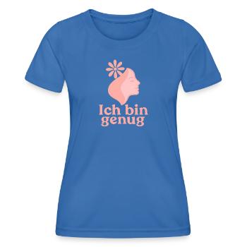 Self-care - Women's Functional T-Shirt - royal blue - Front - AI Model Female 172 light (172cm)