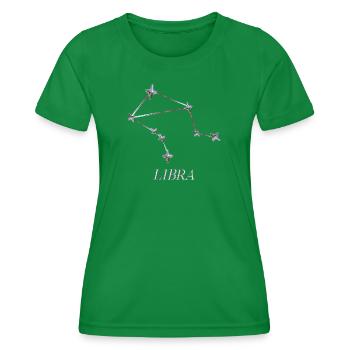 Libra Sternbild – Silber Minimal-Konstellation - Frauen Funktions-T-Shirt - Kelly Green - Vorne - AI Model Female 172 dark (172cm)