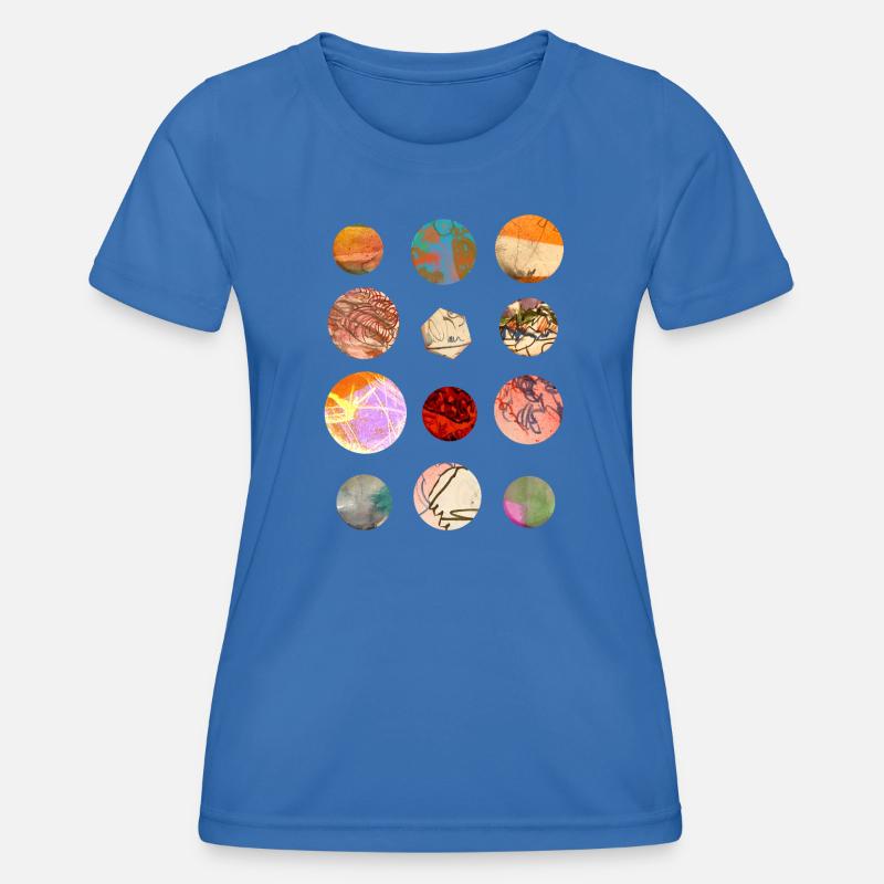 Marbles and planets - Women's Functional T-Shirt - royal blue