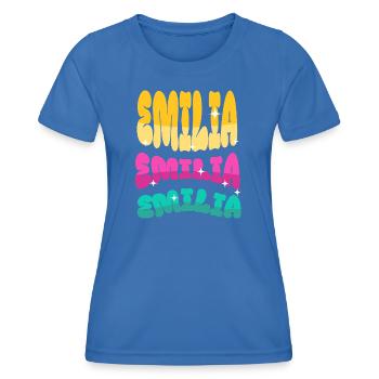 Emilia  - Frauen Funktions-T-Shirt - Königsblau - Vorne - AI Model Female 172 light (172cm)