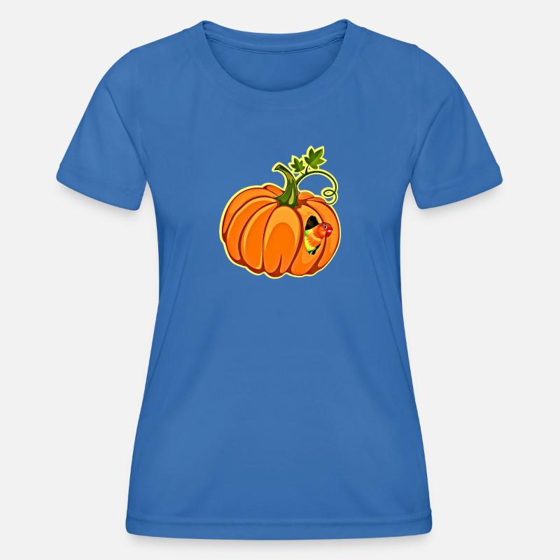 Pumpkin Parrot Whimsy - Women's Functional T-Shirt - royal blue