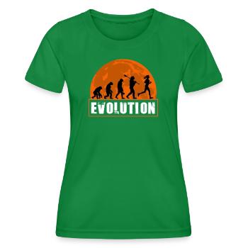 Running Evolution Running Girl Marathon Runner - Women's Functional T-Shirt - kelly green - Front - AI Model Female 172 dark (172cm)