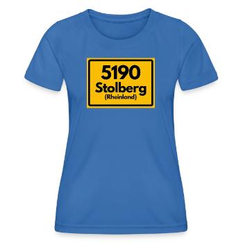 OLD POSTCODE ZIP CODE 5190 STOLBERG (RHINELAND) - Women's Functional T-Shirt - royal blue - Front - AI Model Female 172 light (172cm)