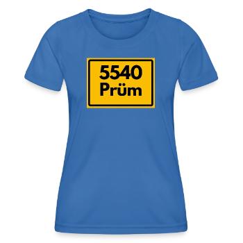 ALTE POSTLEITZAHL PLZ RETRO 5540 PRÜM - Frauen Funktions-T-Shirt - Königsblau - Vorne - AI Model Female 172 light (172cm)