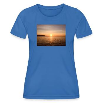 SUNSET - Frauen Funktions-T-Shirt - Königsblau - Vorne - AI Model Female 172 light (172cm)
