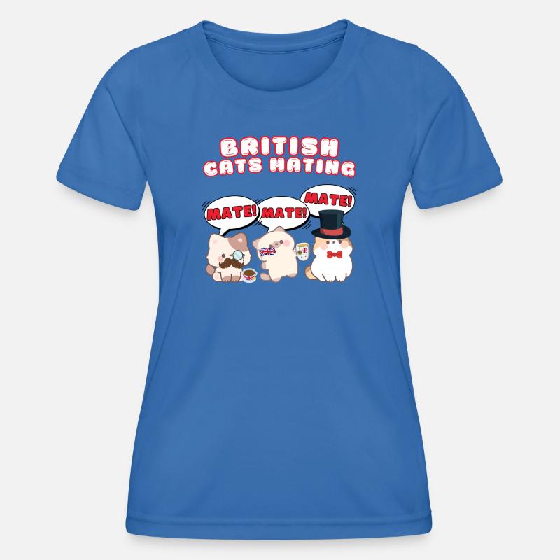 British Cats Mating - Women's Functional T-Shirt - royal blue