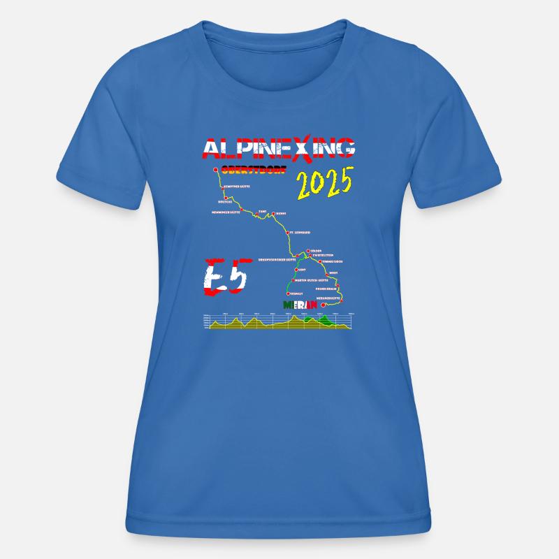 E5 Oberstdorf Merano 2025 - Women's Functional T-Shirt - royal blue