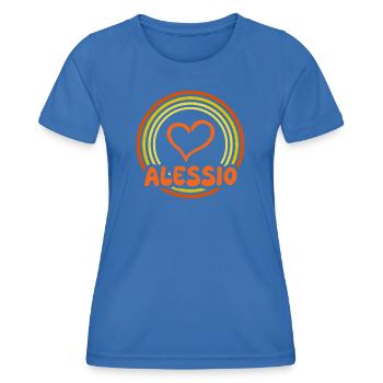 Herz im Regenbogenkreis Alessio - Frauen Funktions-T-Shirt - Königsblau - Vorne - AI Model Female 172 light (172cm)