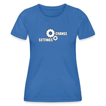CHANGE SETTINGS - Frauen Funktions-T-Shirt - Königsblau - Vorne - AI Model Female 172 light (172cm)