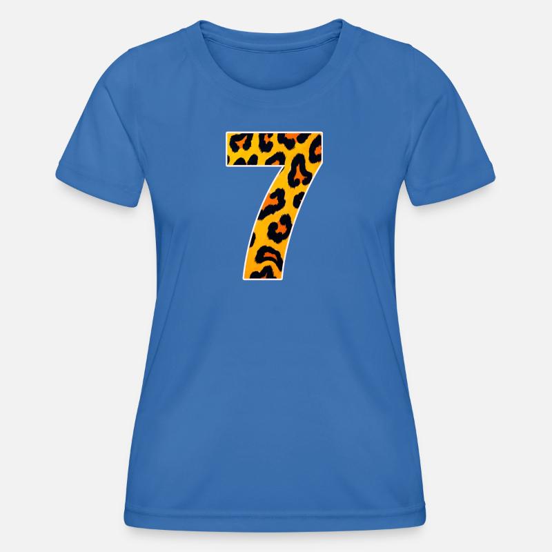 Leopard 7 Neon Pattern - Women's Functional T-Shirt - royal blue
