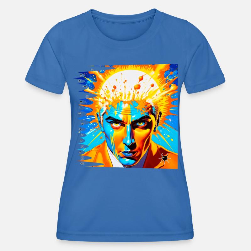 Monster #059 Atomic Migraine - Women's Functional T-Shirt - royal blue