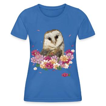 Owl - Women's Functional T-Shirt - royal blue - Front - AI Model Female 172 light (172cm)