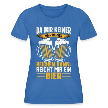 Reicht mir ein Bier - Biertrinker Bier Bierkrug - Frauen Funktions-T-Shirt - Königsblau - Vorne - AI Model Female 172 light (172cm)