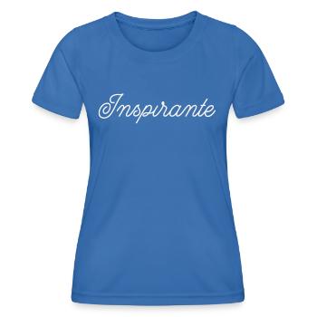 Inspirante - T-shirt sport Femme - bleu roi - Devant - AI Model Female 172 light (172cm)