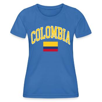 Colombie - T-shirt sport Femme - bleu roi - Devant - AI Model Female 172 light (172cm)