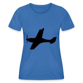 Motorflugzeug Motorflieger Pilot Flieger - Frauen Funktions-T-Shirt - Königsblau - Vorne - AI Model Female 172 light (172cm)