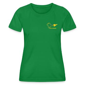 Greyhound - Ar Nós Na Gaoithe Gold - Women's Functional T-Shirt - kelly green - Front - AI Model Female 172 dark (172cm)