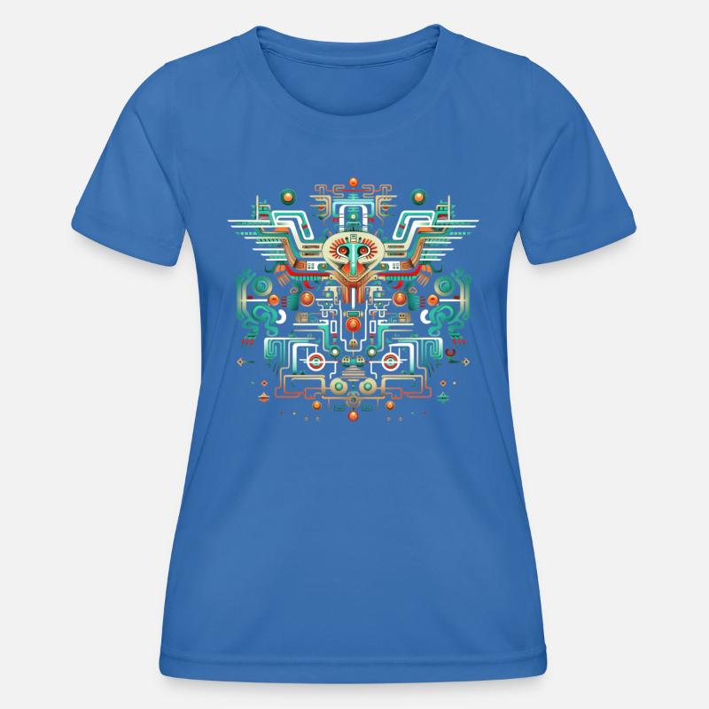 Aztec Misticism - Women's Functional T-Shirt - royal blue