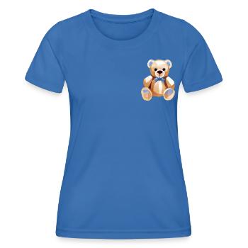 TEDDY BEAR - TEDDYBÄR - KUSCHELBÄR - PLÜSCHBÄR - Frauen Funktions-T-Shirt - Königsblau - Vorne - AI Model Female 172 light (172cm)