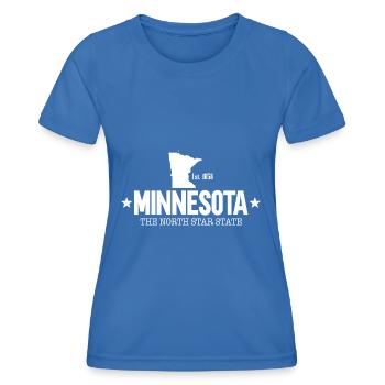 Minnesota - T-shirt sport Femme - bleu roi - Devant - AI Model Female 172 light (172cm)