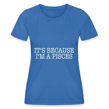 Sternzeichen Fische - Frauen Funktions-T-Shirt - Königsblau - Vorne - AI Model Female 172 light (172cm)