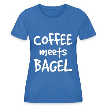 Le café rencontre Bagel - T-shirt sport Femme - bleu roi - Devant - AI Model Female 172 light (172cm)