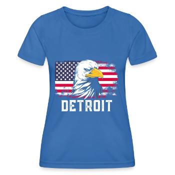 Detroit - T-shirt sport Femme - bleu roi - Devant - AI Model Female 172 light (172cm)