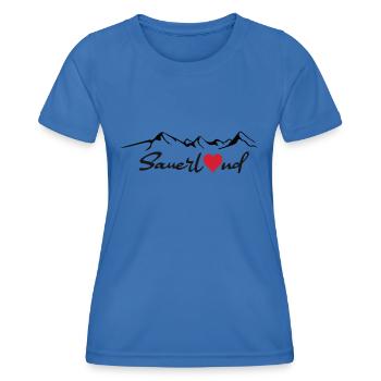 Autocollant Sauerland - T-shirt sport Femme - bleu roi - Devant - AI Model Female 172 light (172cm)