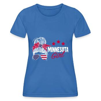 Minnesota - T-shirt sport Femme - bleu roi - Devant - AI Model Female 172 light (172cm)