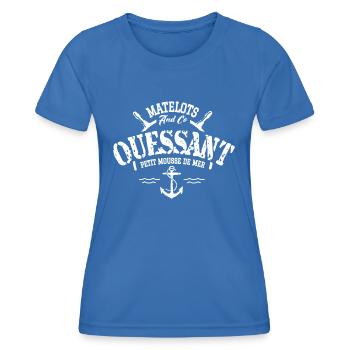 Ouessant petit mousse de mer - T-shirt sport Femme - bleu roi - Devant - AI Model Female 172 light (172cm)