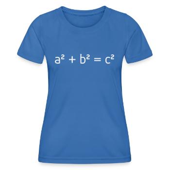 Mathe Satz des Pythagoras Geschenkidee - Frauen Funktions-T-Shirt - Königsblau - Vorne - AI Model Female 172 light (172cm)