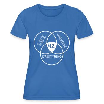 Antwort 42 - Frauen Funktions-T-Shirt - Königsblau - Vorne - AI Model Female 172 light (172cm)